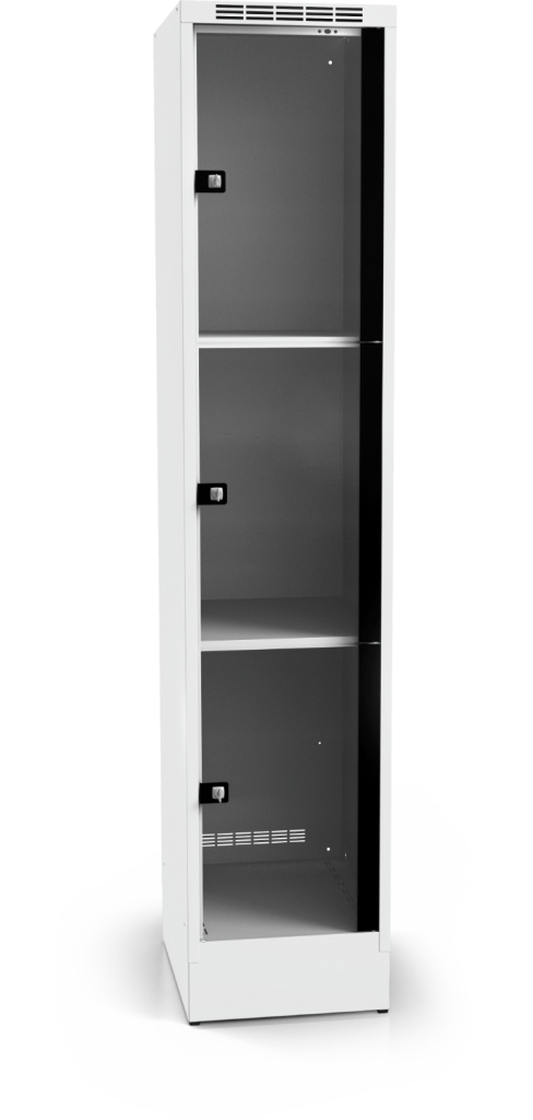  Locker with three glass-filled doors 1920 x 400 x 500